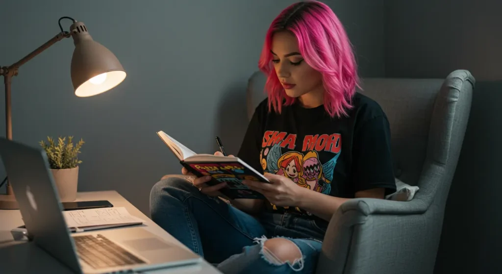 mulher usando ferramentas para as redes sociais