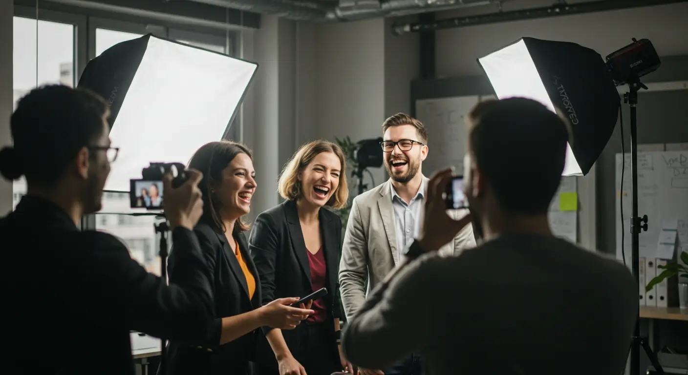 social midia reallizando fotos da empresa