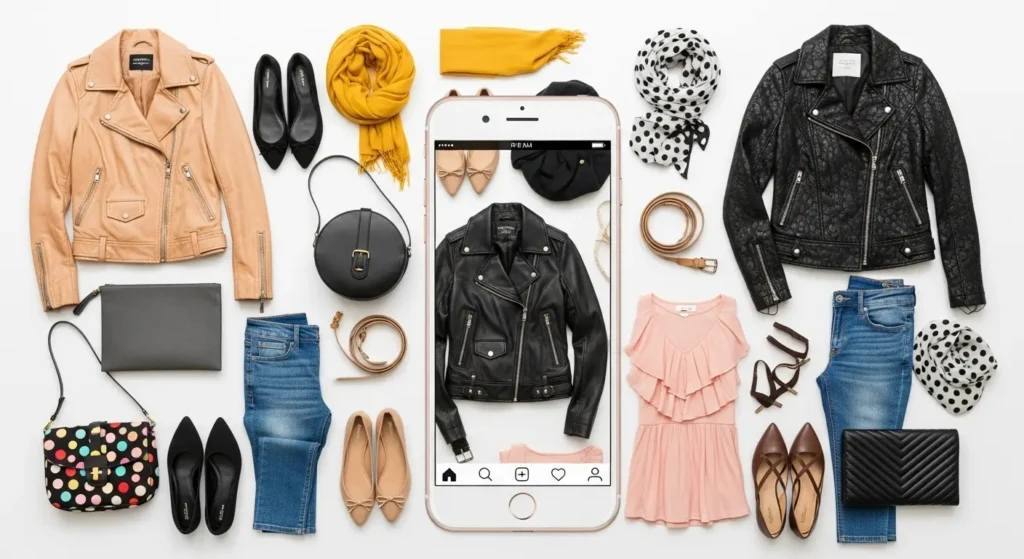 roupas e acessórios a venda no instagram