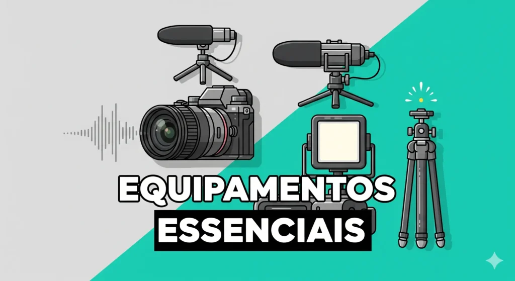 equipamento para gravar vídeos no youtube